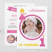 Birthday Party Invitation Sjabloon Kaart (Voorkant / Achterkant)