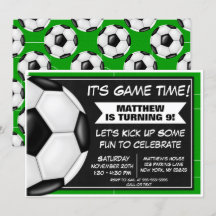 Birthday Party Invitation Soccer Fans