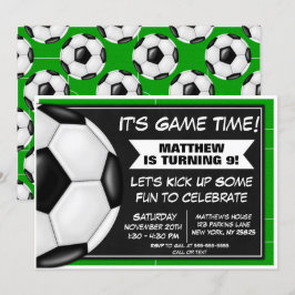 Birthday Party Invitation Soccer Fans Kaart