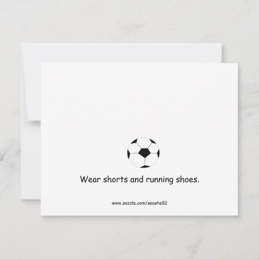 Birthday Party Invitation Soccer Theme Kaart (Achterkant)