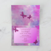 Birthday Party Invitation, Sweet10th, Butterfly Kaart (Binnen)