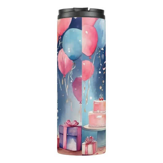 Birthday Party Invitation Thermosbeker (Achterkant)