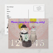 Birthday Party Invitation Uitnodiging Briefkaart (Voorkant / Achterkant)
