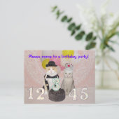 Birthday Party Invitation Uitnodiging Briefkaart (Staand voorkant)
