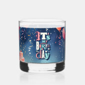 Birthday Party Invitation Whisky Glas (Voorkant)