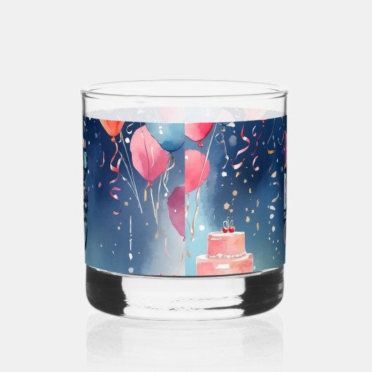 Birthday Party Invitation Whisky Glas (Rechts)