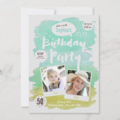 Birthday Party Invitation Women Waterverf Kaart (Voorkant)