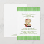 Birthday Party Invitations for a Girl Kaart (Voorkant / Achterkant)