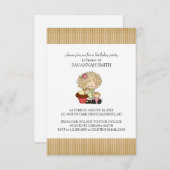 Birthday Party Invitations for a Girl Kaart (Voorkant / Achterkant)