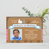 Birthday Party Invitations Foto van melk en koekje Kaart (Staand voorkant)
