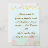 Birthday Party Invitations Kaart (Achterkant)