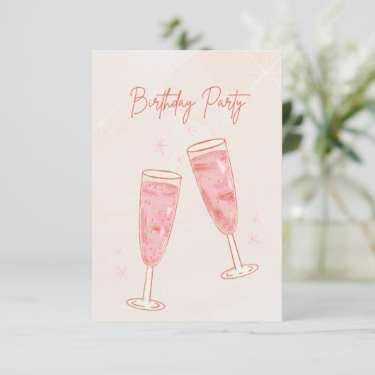 Birthday Party Invitations Kaart (Staand voorkant)