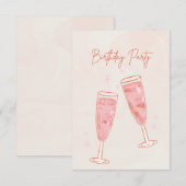 Birthday Party Invitations Kaart (Voorkant / Achterkant)