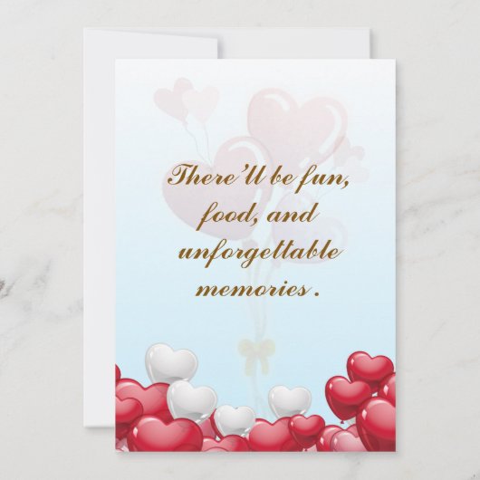 Birthday Party Invitations Kaart (Achterkant)