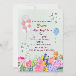 Birthday Party Invitations  Kaart