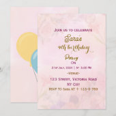 Birthday Party Invitations Kaart (Voorkant / Achterkant)