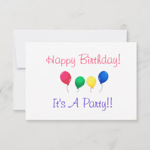 Birthday Party Invitations Kaart