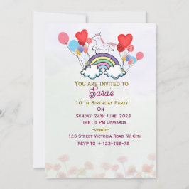 Birthday Party Invitations Kaart