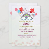 Birthday Party Invitations Kaart (Voorkant / Achterkant)