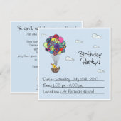 Birthday Party Invitations Kaart (Voorkant / Achterkant)