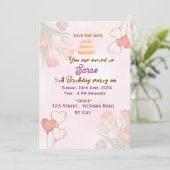 Birthday Party Invitations Kaart (Staand voorkant)