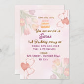 Birthday Party Invitations Kaart (Voorkant / Achterkant)