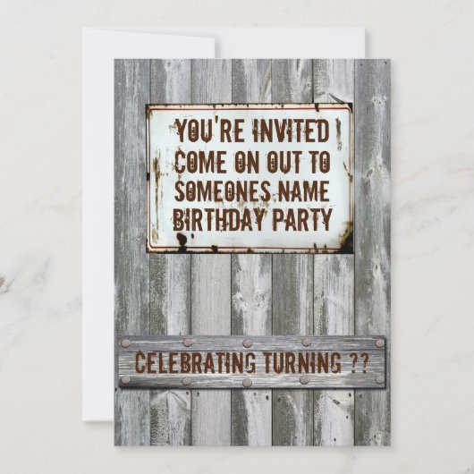Birthday Party Invitations Kaart (Voorkant)