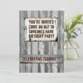 Birthday Party Invitations Kaart (Staand voorkant)