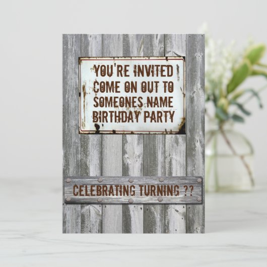 Birthday Party Invitations Kaart (Staand voorkant)