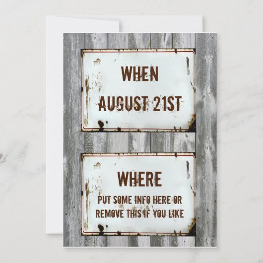 Birthday Party Invitations Kaart (Achterkant)