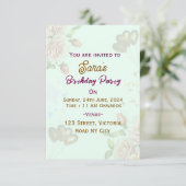 Birthday Party Invitations RSVP Kaartje (Staand voorkant)