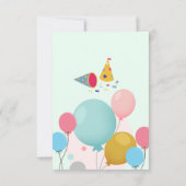 Birthday Party Invitations RSVP Kaartje (Achterkant)