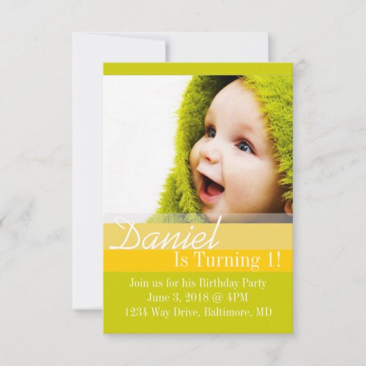 Birthday Party Invite | B-dag II |gryl Kaart (Voorkant)