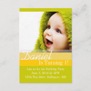 Birthday Party Invite B-dag II gryl Kaart