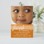 Birthday Party Invite | B-dag |of Kaart (Staand voorkant)