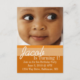 Birthday Party Invite | B-dag |of Kaart