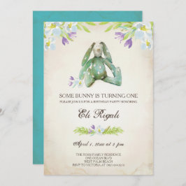 Birthday Party Invite ~ Bunny Invitation Kaart