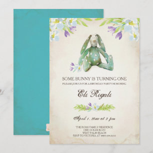 Birthday Party Invite ~ Bunny Invitation Kaart