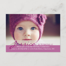 Birthday Party Invite | Draaien 1! Kaart