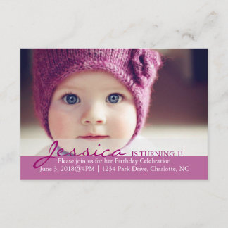 Birthday Party Invite | Draaien 1! Kaart