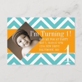 Birthday Party Invite | Draaien |chevblu Kaart