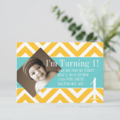 Birthday Party Invite | Draaien |chevyel Kaart (Staand voorkant)