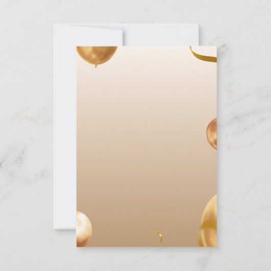 Birthday Party Invite Kaart (Achterkant)