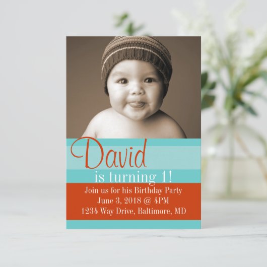 Birthday Party Invite | Kleuren |blbr. Kaart (Staand voorkant)