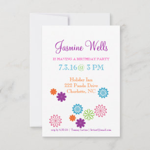 Birthday Party Invite   Kleuren van Fun II Kaart