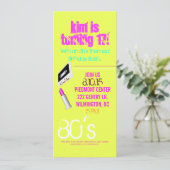 Birthday Party Invite | Thema II van 80 |haar Kaart (Staand voorkant)