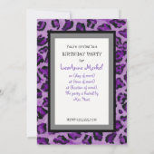 Birthday Party Invite, Zebra, Eiffeltoren Kaart (Achterkant)