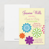 Birthday Party Invite | " zoet" 16 Kaart (Voorkant / Achterkant)