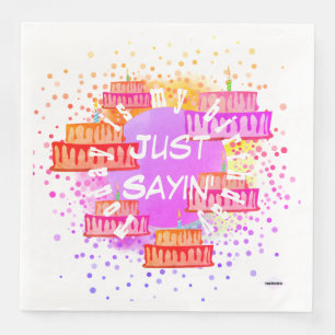 Birthday Party Just Sayin' HAMbyWG Paper Napkins Servet