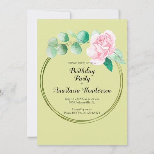 Birthday Party. Kaart (Voorkant)